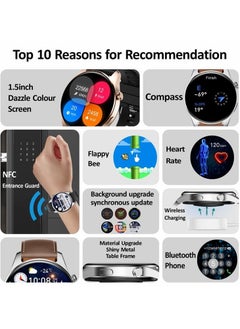 HK High Quality HK4 Hero Smart Watch 1.5 inch Amoled HD Screen Long Battery Life GPS NFC Payment Relogio Smartwatch HK4 Hero  - Image 5