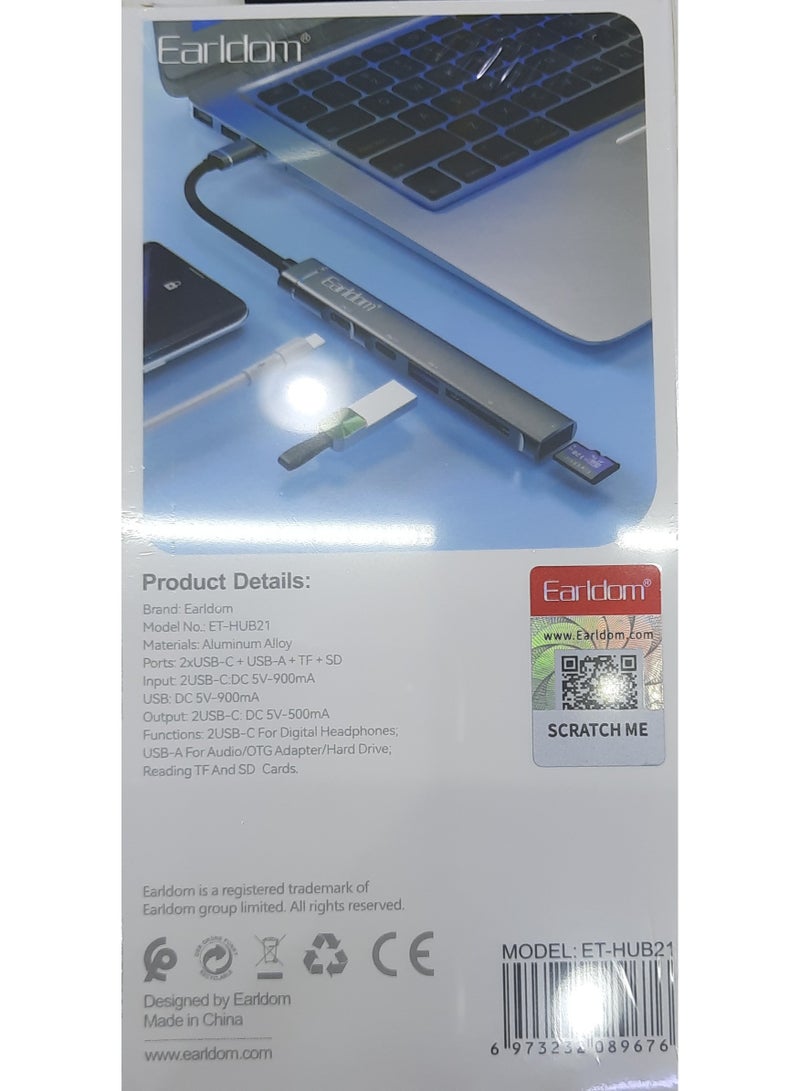 Earldom 5IN1 USB-C-HUB - Image 2