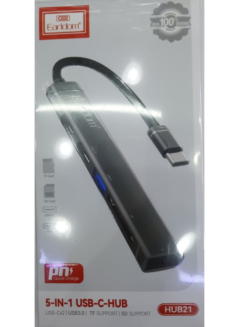 Earldom 5IN1 USB-C-HUB - Image 1