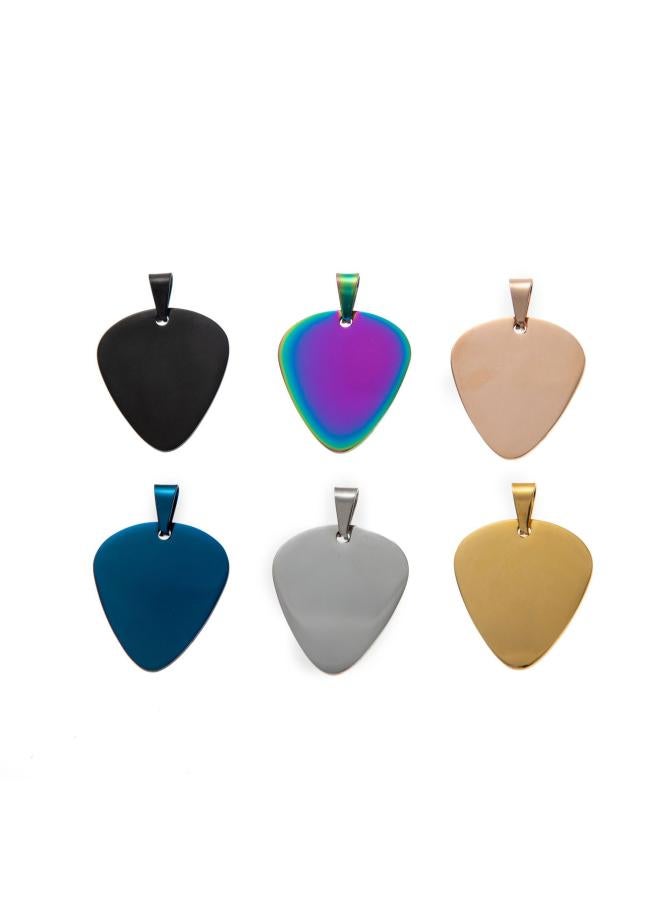 Metal Guitar Pecque Necklace Engraving Non-fading Titanium Steel Love Pendant Couple's Stainless Steel Pendant For Men And Women