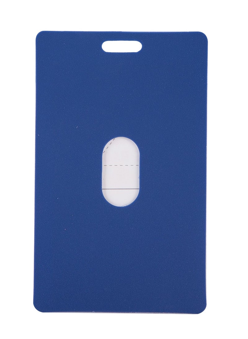 Deli 10-Piece Name Badge Holder With Clip Blue Vertical Orientation  - Image 3
