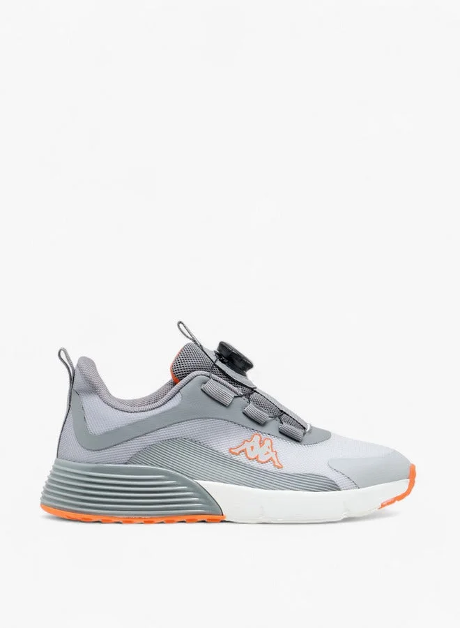 Kappa Boys' Logo Print Sports Shoes with Rotating Buckle Closure
