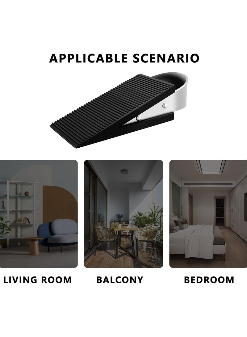 Heavy Duty Door Stop, 1 Black (Stainless Steel, Rubber, Floor Mount, Contemporary Style, Door Stop) - Image 2