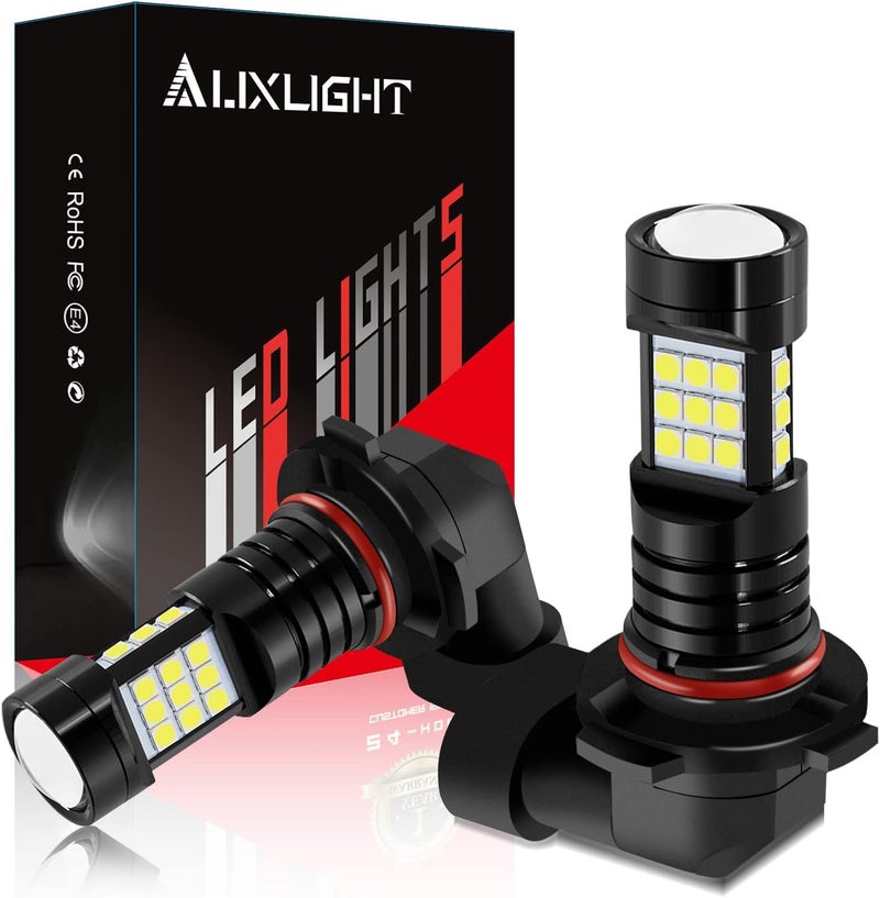 AUXLIGHT H10 LED Fog Light DRL Bulbs, 2400 Lumens Extremely Bright 9145 9140 9045 9155 9040 PY20D Bulbs Replacement for Cars, Trucks, 6000K Xenon White - Image 1