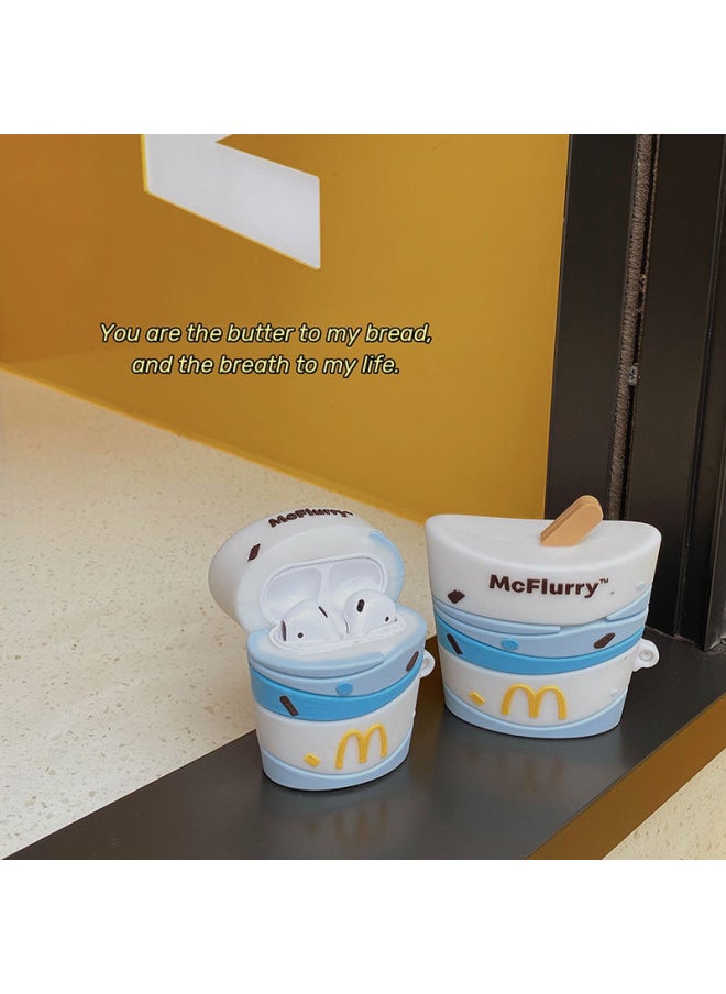 Yi Creative McDonald's Wheat Whirlwind Protective Cover Apple Bluetooth Earphone Case // Generation-Body Color:A Hook-Memory Capacity:Airpods3 [Third Generation]