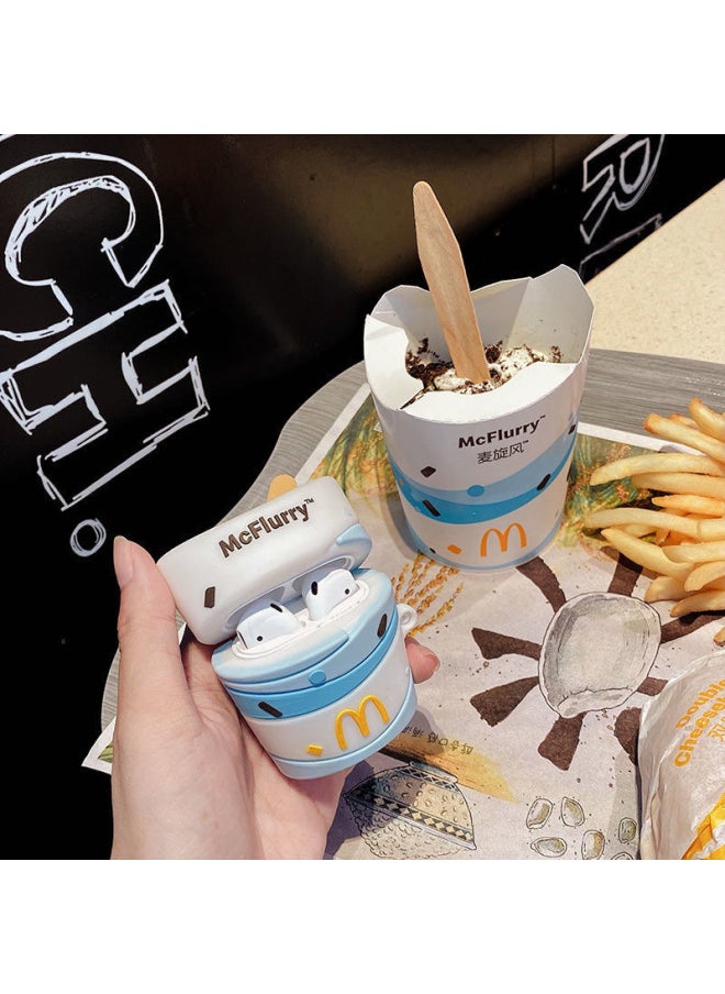 Yi Creative McDonald's Wheat Whirlwind Protective Cover Apple Bluetooth Earphone Case // Generation-Body Color:A Hook-Memory Capacity:Airpods3 [Third Generation]