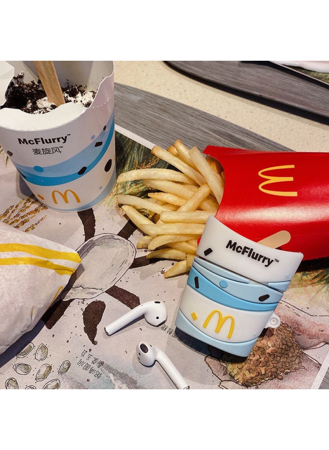 Yi Creative McDonald's Wheat Whirlwind Protective Cover Apple Bluetooth Earphone Case // Generation-Body Color:A Hook-Memory Capacity:Airpods3 [Third Generation]