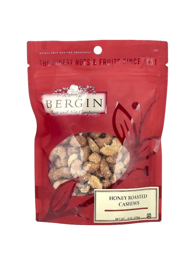 Bergin Fruit and Nut Company Bergin Fruit and Nut Company, Honey Roasted Cashews, 6 oz (170 g)  - Image 1