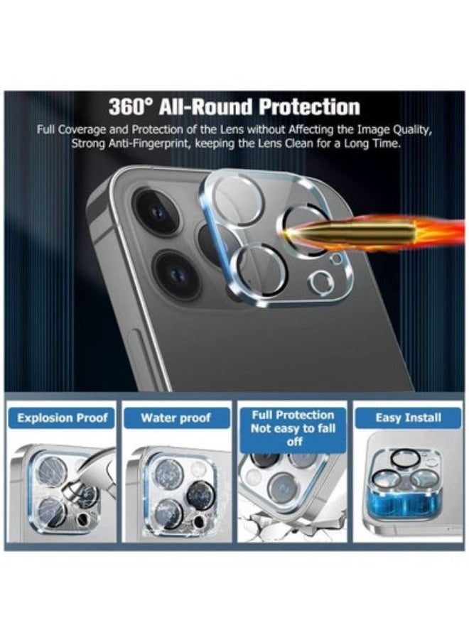ACLIX - (2+2 Pack) Compatible With iPhone 14 Pro Max 6.7”HD Screen Protecto+2 Pack Camera Lens Protector,Touch Sensitive,Compatible With iPhone 14 Pro Max 9H Hardness Tempered Glass Screen Protector - Image 1