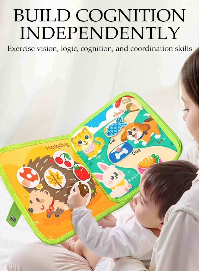 Baby Montessori Quiet Felt Book,Sensory Felt Activity Book,Baby Educational Sensory Toy,Montessori Busy Book for 1-3 Age - Image 5