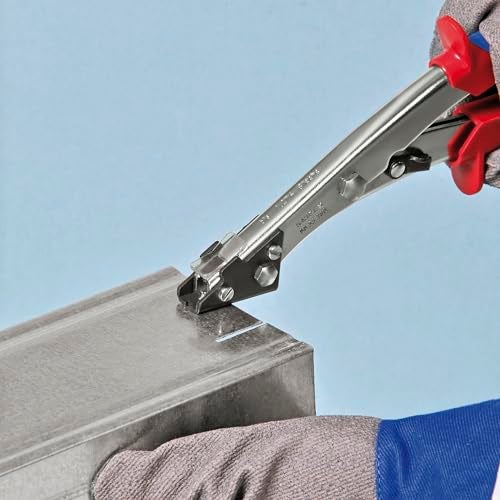 KNIPEX Tools - Sheet Metal Nibblers, Multi-Component (9055280), Red - Image 3