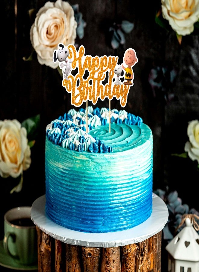 Seyal Charlie Broown Happy Birthday Cake Topper, Classic Cartoon Style Cake Topper for Birthday Celebration, Premium Cardstock Cake Decor for Themed Parties, Cake Decoration for Home and Event Celebrations - Image 4