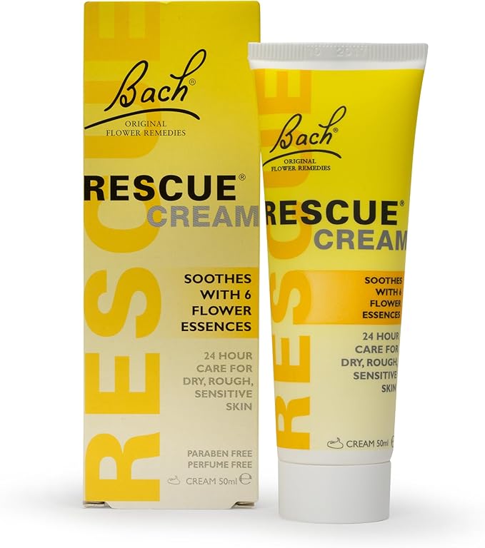 RESCUE كريم إنقاذ 24 ساعة مرطب مع خلاصات الزهور للصحة العاطفية والتوازن خالي من العطور فقط للبشرة 1 × 50 مل - Image 1