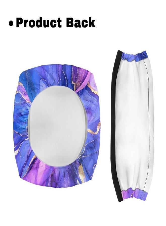 Gomyblomy Seat Cover for Rollator Walkers for Seniors Purple Marble Universal Rollator Walker Seat and Backrest Covers Dust Proof Seat Covers for Rollator Walker Accessories - Image 3