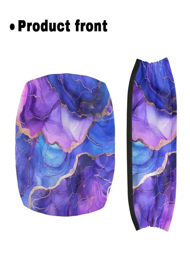 Gomyblomy Seat Cover for Rollator Walkers for Seniors Purple Marble Universal Rollator Walker Seat and Backrest Covers Dust Proof Seat Covers for Rollator Walker Accessories - Image 2