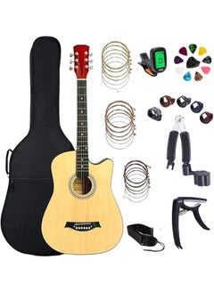 Megarya Megarya 38" Natural Acoustic Guitar Starter Kit (Combo Offer)  - Image 1