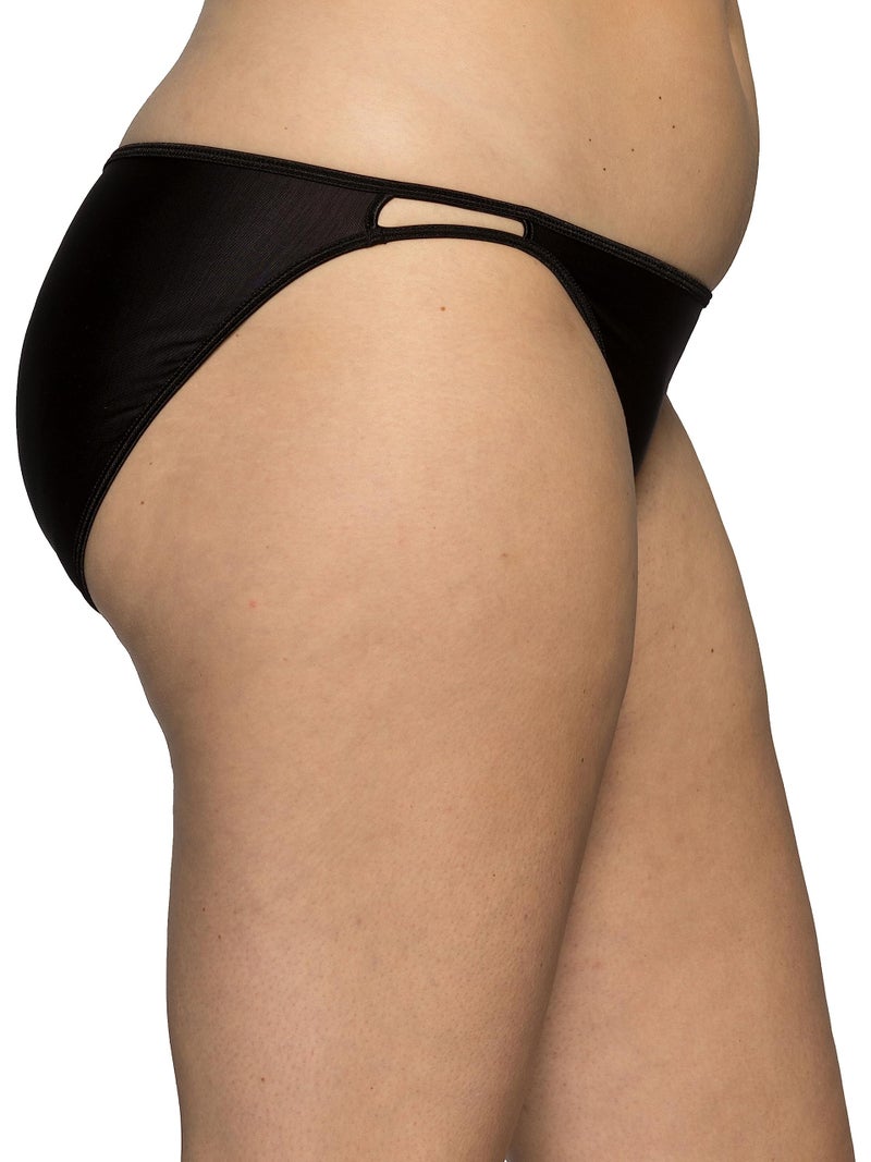 Vanity Fair Women's Illumination String Bikini Panty 18108, Midnight Black, Medium/6 - Image 2