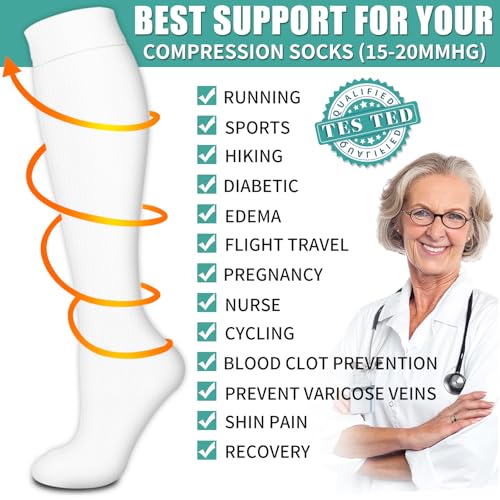 Laite Hebe 3 Pack Compression Sock-Compression Sock For Women and Men Circulation -Best for Running,Athletic Sports - Image 5