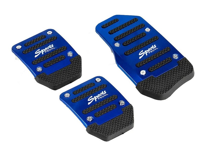 Autofetch Non-Slip Manual XB-373 Car Pedals Kit Sports Pad Covers (Set of 3) (Blue) for Maruti Zen Old - Image 1
