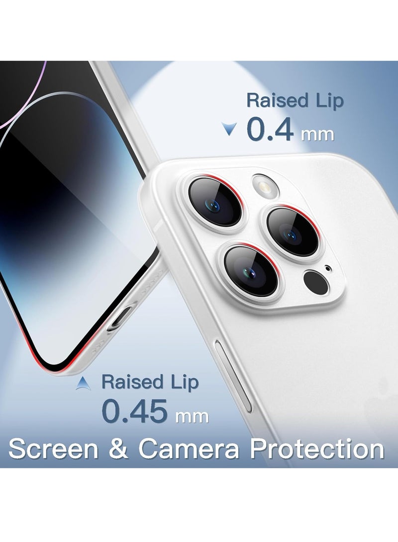 ELTRAZONE Ultra Slim (0.35mm Thin) Case for iPhone 14 Pro Max 6.7-Inch, Camera Lens Cover Full Protection, Lightweight Matte Finish PP Hard Minimalist Case, Support Wireless Charging (Frosted Clear) - Image 4