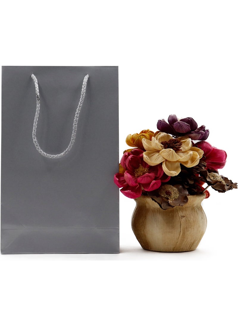 Repro Design Silver Premium Cardboard Bag 17 x 27 x 7 cm 2 Gift Bags  - Image 2