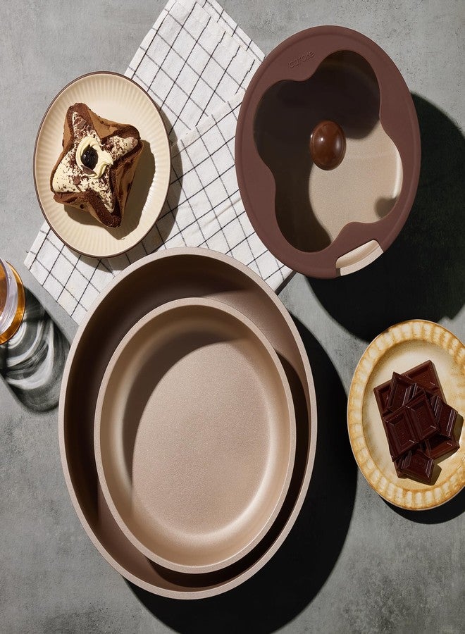 CAROTE 11pcs Ceramic Cookware Set, Pots and Pans Set Non stick, Induction Kitchen Cookware with Removable Handle, Dishwasher & Oven Safe, RV/Camping Cookware, PFAS Free, Brown - Image 5