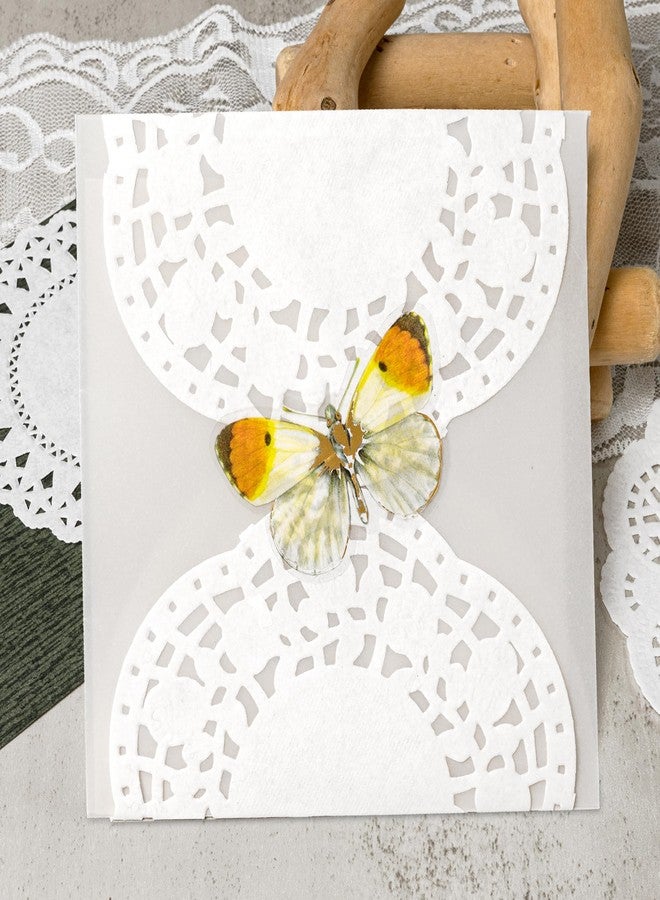 Mayplous 300 Sheets White Round Lace Paper Doilies – Vintage Hollow Cutouts, 3 Sizes (3.5"/4"/4.5") for Scrapbooking, Crafting, Journaling & Planner Décor (Doily) - Image 4