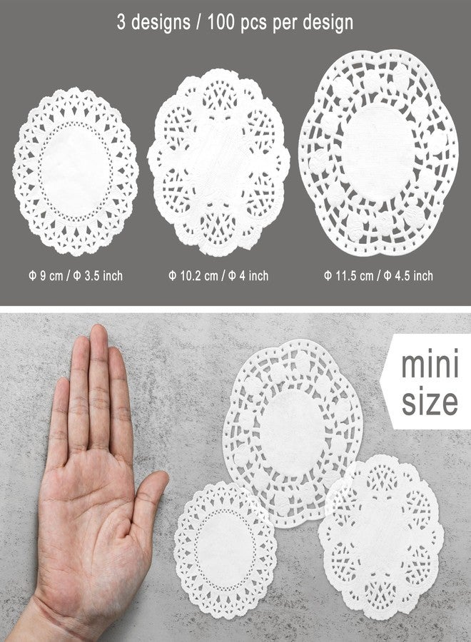 Mayplous 300 Sheets White Round Lace Paper Doilies – Vintage Hollow Cutouts, 3 Sizes (3.5"/4"/4.5") for Scrapbooking, Crafting, Journaling & Planner Décor (Doily) - Image 2