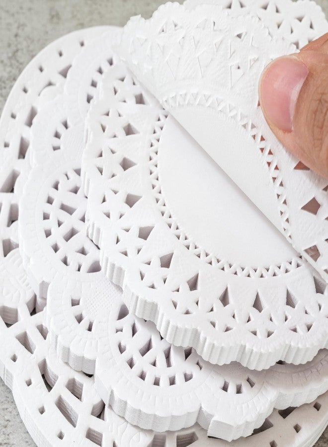 Mayplous 300 Sheets White Round Lace Paper Doilies – Vintage Hollow Cutouts, 3 Sizes (3.5"/4"/4.5") for Scrapbooking, Crafting, Journaling & Planner Décor (Doily) - Image 3