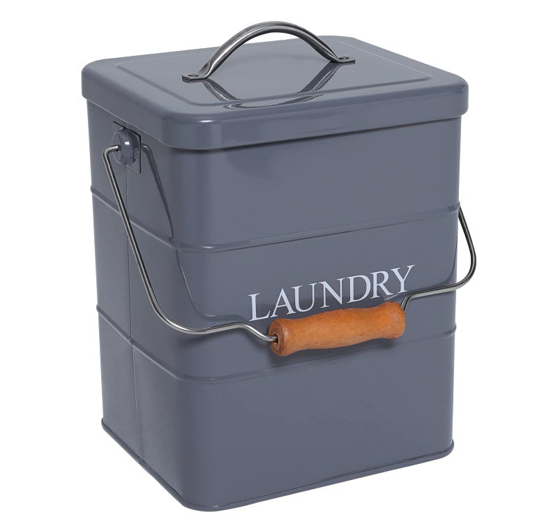 Xbopetda Laundry Powder Bin Washing Powder Storage Tin with Scoop Airtight Lid Handles Laundry Detergent Powder Storage Box Perfect for Holding Pods Tablets Capsules Powder DetergentGray