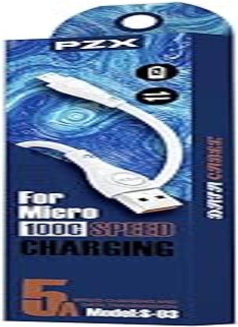 Pzx Fast Charging Data USB Micro 5A Cable Model S-03