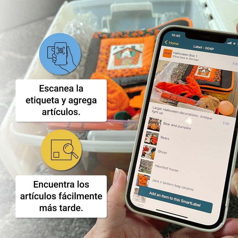 Smart Labels SmartLabels – Etiquetas QR en Español | Paquete de 48 | Etiquetas QR Multicolor | Calcomanías con App para Inventario Fácil, Organización de Bodegas o Etiquetas de Mudanza - Image 3