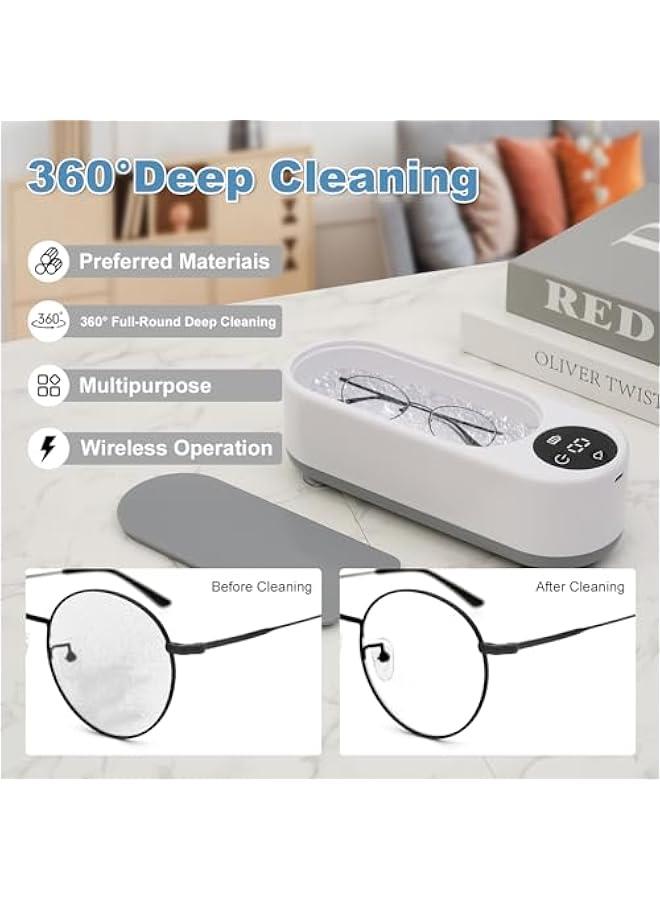 Generic Ultrasonic Jewelry Cleaner Machine, Portable Professional Sonic Jewelry Cleaner for Eye Glasses,Ring,Earring, Necklaces,Watch Strap,Makeup Brush,Gold,Ddiamond Ring - Image 2
