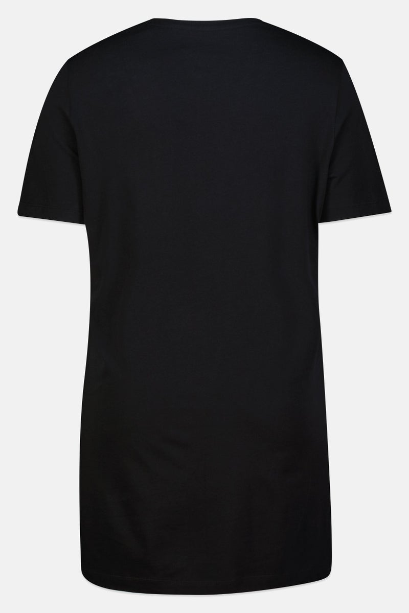 Reebok Women Plus Size Short Sleeves Outdoor T-Shirt Dress, Black - Image 3