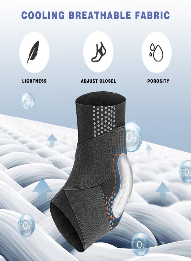 meeggrace Upgraded Ankle Brace, Ankle Sprain, Tendonitis and Arthritis Foot Brace, Adjustable Breathable Compression Ankle Brace, Ankle Support Stabilizer Wrap (Men's 8-13/ Women's 9 and up) - Image 4