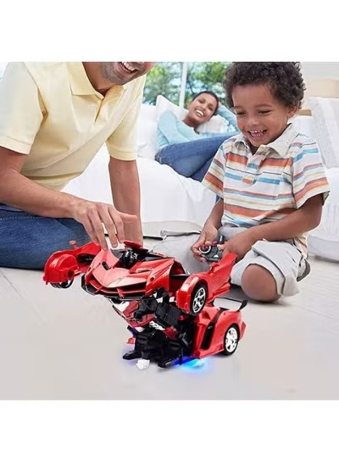 RC Car for Kids Transform Car Robot, Deformation Car Model Toy Transformation Remote Control Vehicle for Children Perfect for Birthday Gift - Image 3
