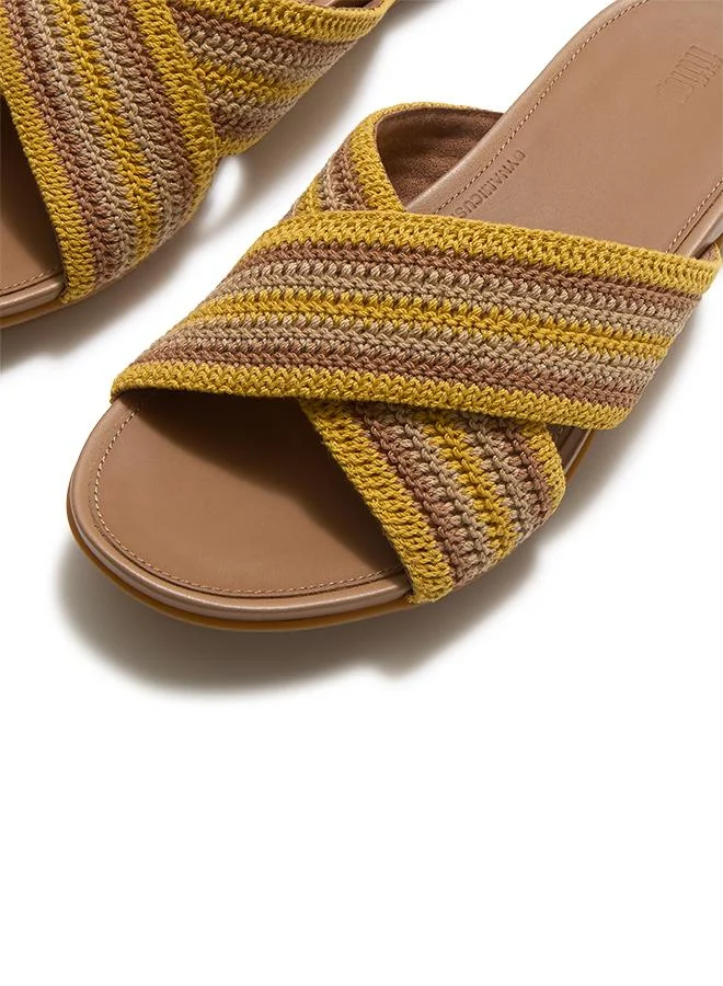 Fitflop GRACIE STRIPE-WEBBING CROSS SLIDES