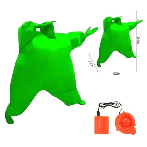 Qshine Adult Inflatable Full Body Jumpsuit Cosplay Costume Halloween Funny Fancy Dress Blow Up Party Toy - Image 2