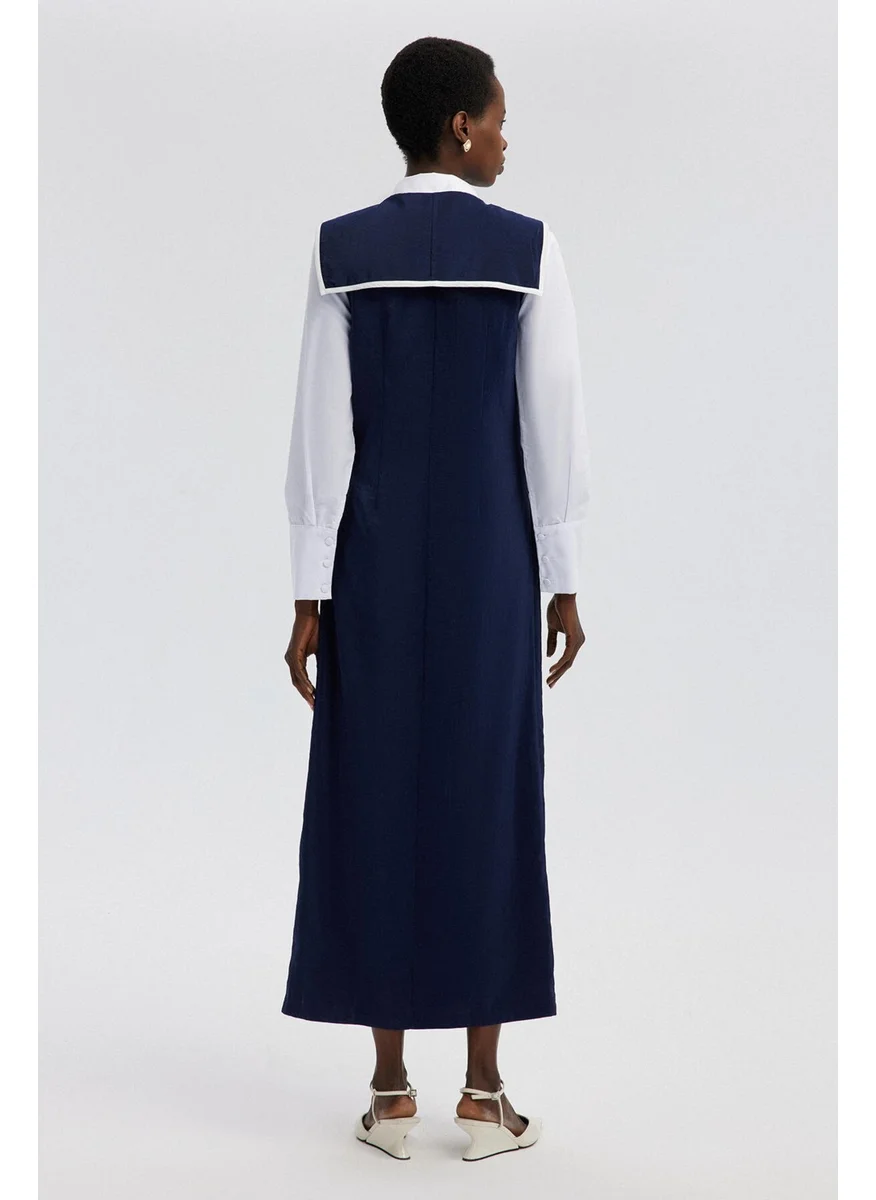تاتشي Double Breasted Sleeveless Dress