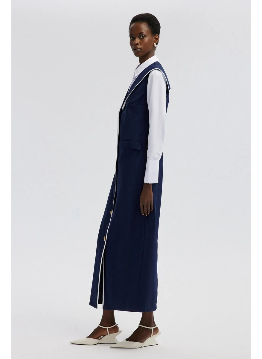 تاتشي Double Breasted Sleeveless Dress
