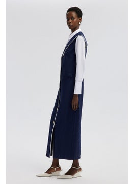 Touche Double Breasted Sleeveless Dress  - Image 3