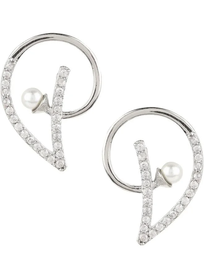 فويلا أقراط فويلا من النحاس المطلي بالماس، مقاس واحد، نحاس، بدون أحجار كريمة