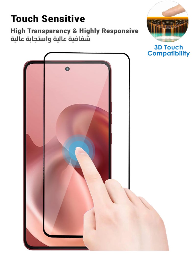 Motorola Moto G86 Screen Protector 2 Pack - Premium Full Screen Tempered Glass For Motorola Moto G86, High Transparency, Delicate Touch, Anti-Explosion, Smooth Arc Edges, Easy Installation - Image 3