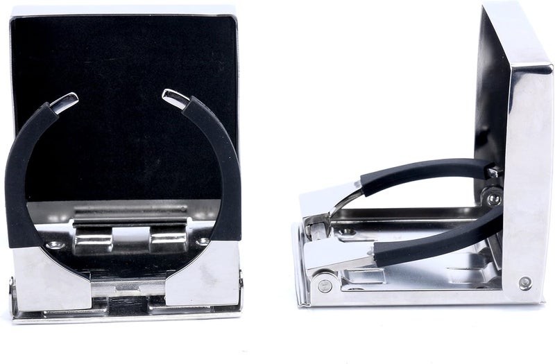 Amarine Made 2pcs Stainless Steel Adjustable Folding Drink Holders for Marine, Boat, Caravan, and Car - Image 2