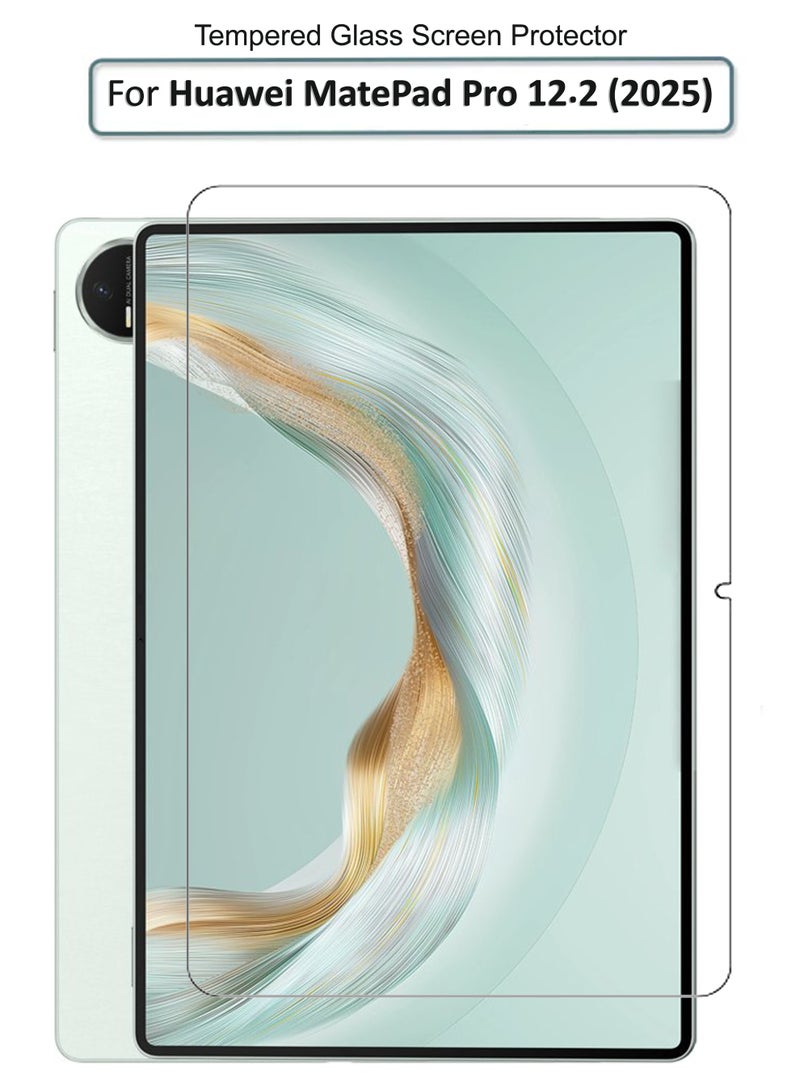 لهواوي ميت باد برو 12.2 (2025) - واقي شاشة من الزجاج المقوى - شفافية عالية، ملمس ناعم، مقاوم للانفجار، حواف منحنية ناعمة، سهل التركيب - Image 1
