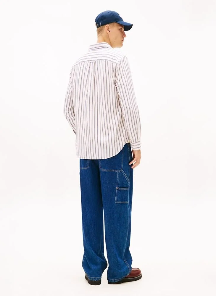 TOMMY JEANS Stripe Regular Fit Twill Shirt