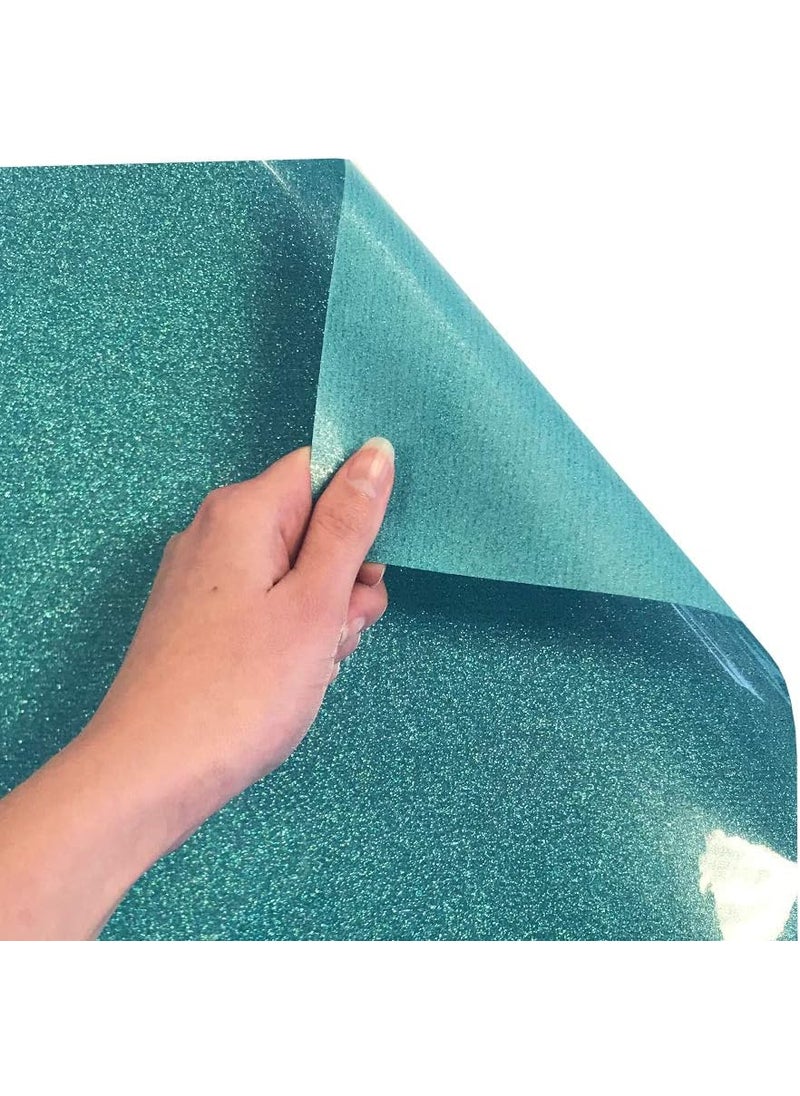 SISER Siser Glitter HTV 12x3ft Roll Mermaid Blue Iron on Heat Transfer Vinyl  - Image 2