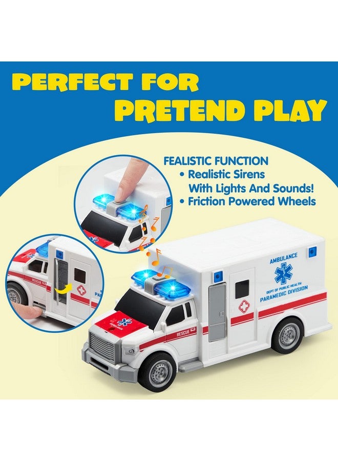 JOYIN Toddler Truck Toys for 3 4 5 6 7 Year Old Boys - Police Car Toy Set, Emergency Vehicle Playset, Friction Powered Car with Lights and Sounds, Christmas Birthday Gifts for Boys Girls Age 3-9 - Image 3