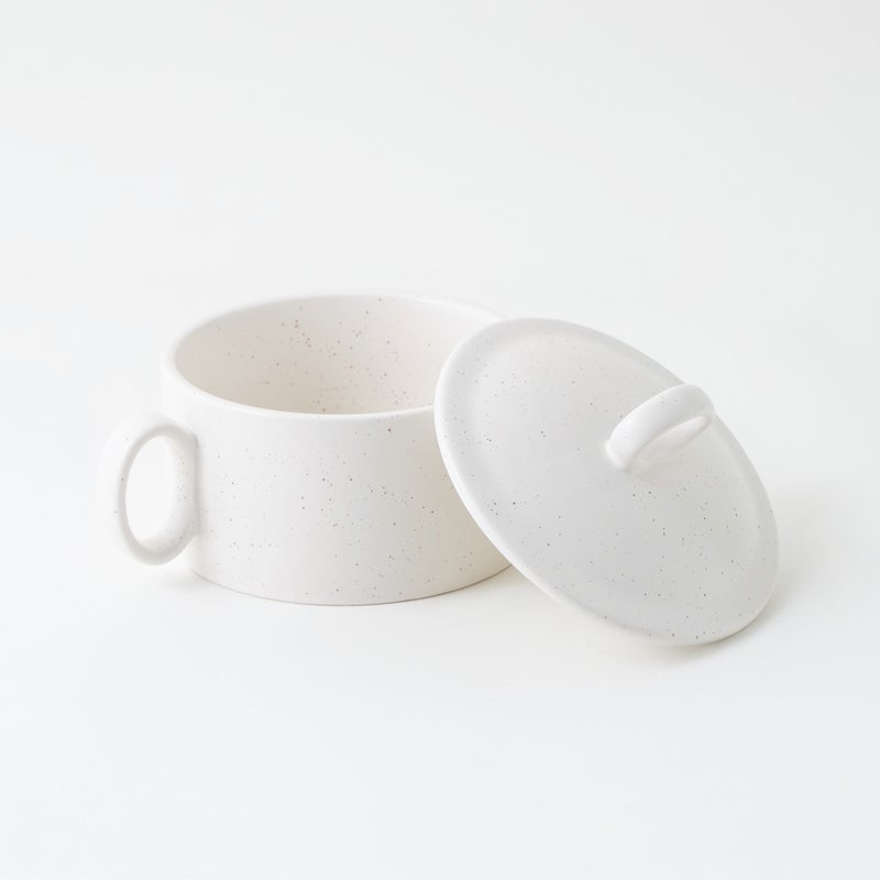 La Mesa stoneware oven to table large pot with lid, beige 18*12.2*6.5 cm - Image 3