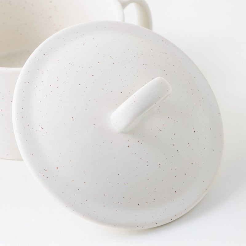 La Mesa stoneware oven to table large pot with lid, beige 18*12.2*6.5 cm - Image 4